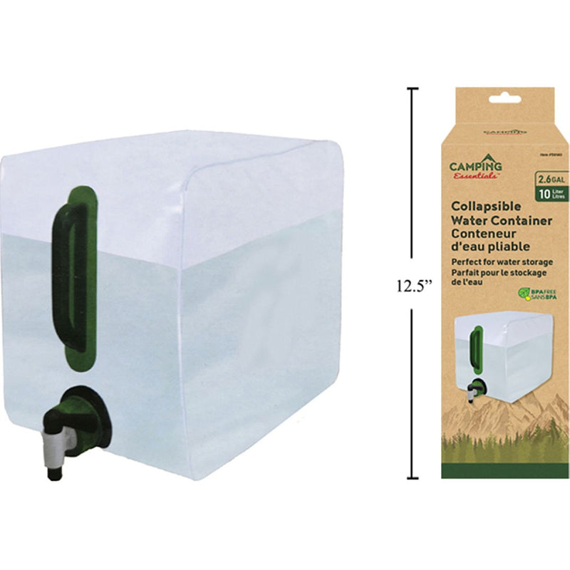 Portador de agua plegable Camping 10L con dispensador