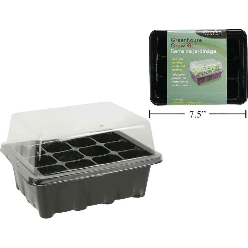 Kit bandeja germinador de cultivo de invernadero con tapa Garden E., 12 celdas