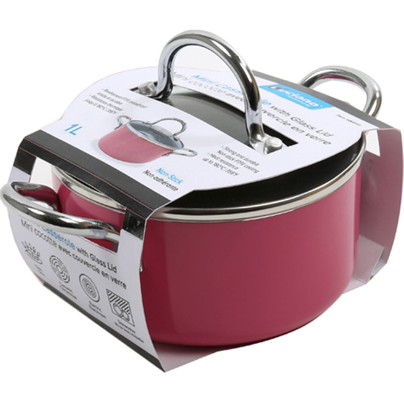 Mini olla cazuela Luciano con tapa, 14x8 cm de diámetro