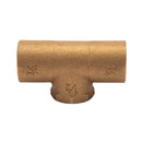 Conector T de cobre de 3/4" x 3/4" x 1/2" con entrada hembra