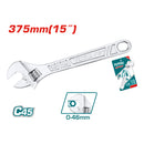 Llave ajustable 15" Ajustable: 0-46mm Acero al Carbono.