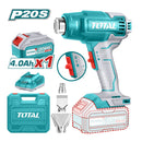 Pistola de calor 20V 300/550°C Flujo de aire: 100/200 L/min Incluye Batería y cargador. Blower