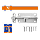 Pasador picaporte galvanizado tipo Perno de 5". Posiciones horizontales y verticales. 6 pzas.