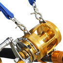 Cinturón arnés soporte de caña pesca Azul