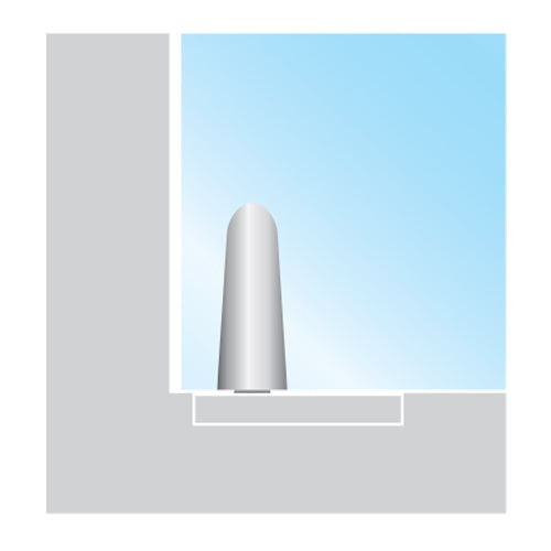 Pivote inferior de puerta. Satinado. Compatible con cierrapuertas carbone o dorma