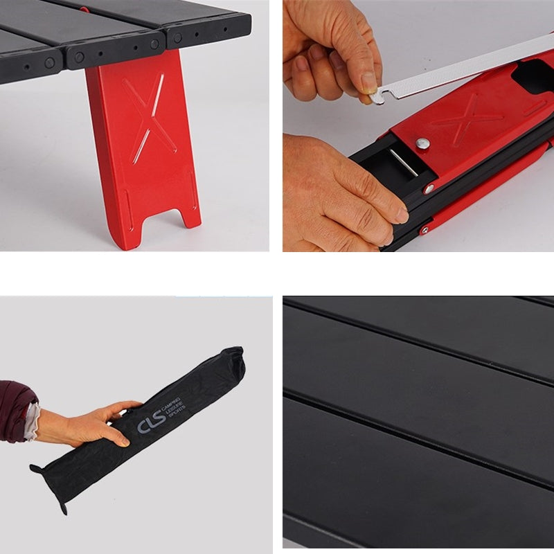 Mesa plegable chica portátil para acampar