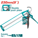 Pistola Calafateadora de 9" para usar con Silicón. Doble placa de empuje.