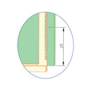 Escuadra diagonal con divisiones métricas Longitud (mm) 600