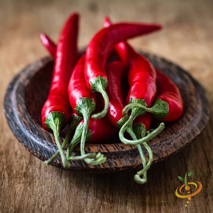 Semillas de aji (HOT) Cayenne Long Thin (100% Heirloom/No Híbrido/No GMO). 10 semillas aprox.