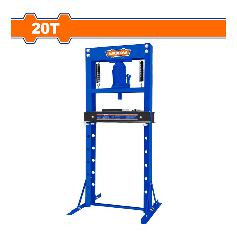 Prensa hidráulica capacidad 20T. Rango de trabajo 0 ~ 710 mm. Prensa de taller.