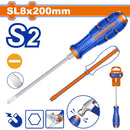 Destornillador Pasante Plano 8x200mm Material de la hoja: S2 Tipo de punta: Ranurada SL8 Magnético.