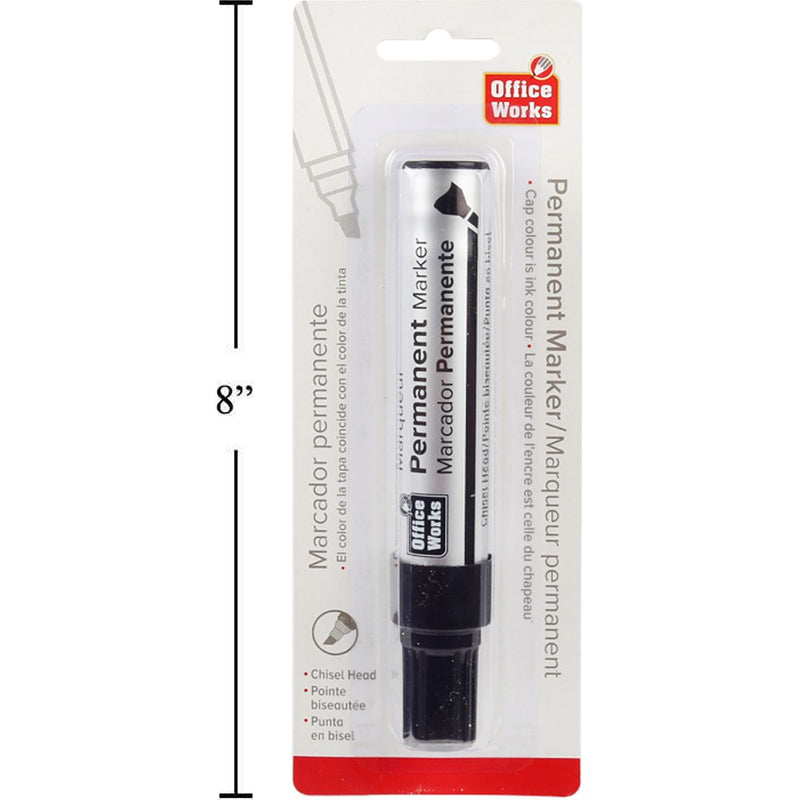 Marcador permanente Jumbo, negro, cabeza de cincel