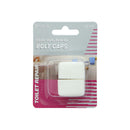 (Par) Tapones de plastico blancos para tornillos de inodoro