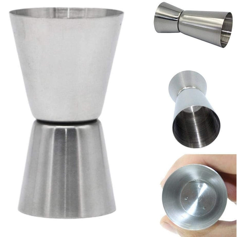 Set de 2 Vasos medidores para cocteles, de acero inoxidable.