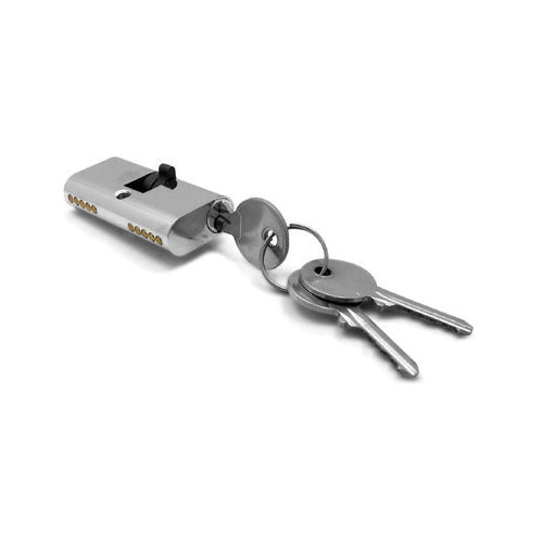 Cilindro Oval de 60 mm. Llave por ambos lados, incluye 3 . Acabado cromado