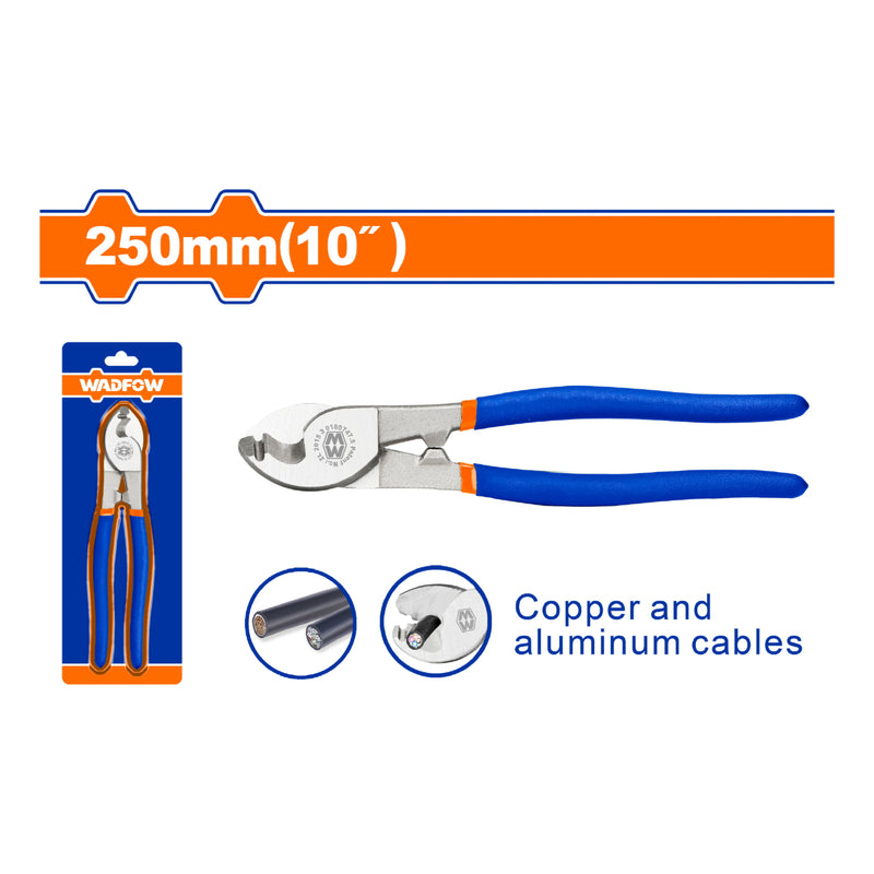 Cortador de Cable de 10" Pulido y antióxido. Pinza Pelacable.