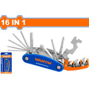 Navaja multifuncional de 16 operaciones. (Llave hexagonal, destornillador, adaptador) (16 pzas.)