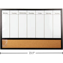 Planificador de Pizarra y tablero de corcho combinado semanal 16 "x 24"