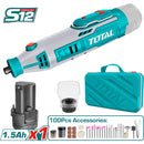 Moto Tool Inalambrico 12V 1.5Ah. Incluye batería y cargador. Incluye 100 Accesorios TMGLI0801