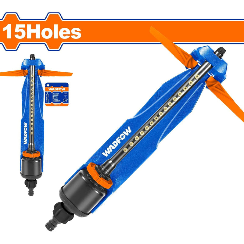 Aspersor oscilante 15 agujeros para chorros. Cubre 2202 pies cuadrados. Para riego regar