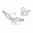 Conector Vidrio- Vidrio 135 grados Color negro. Bronce alta calidad.