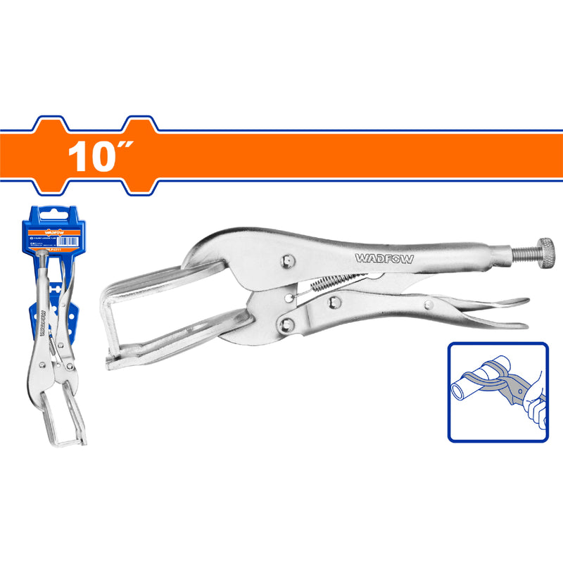 Alicate de presión para soldador de 10" Rango: 0-41mm. Niquelado. Acero al carbono. Pinza
