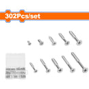 Tornillos autorroscantes. Cabeza avellanada. Acero al carbono. Galvanizado. (302 pzas) Se vende en Kit. Auto enrosca