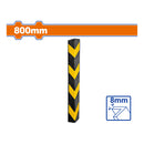 Protector de goma Columna para Garajes y Estacionamientos. Tipo Esquinero. 800mm.