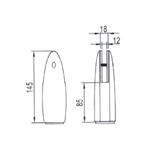 Base Inferior Panel 12-19mm SS304  Satinado.