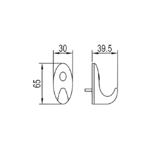 Gancho para bolso  SS304  Satinado.