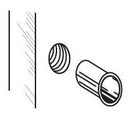 Ojal niquelado de 1/4" para cables de estanterías