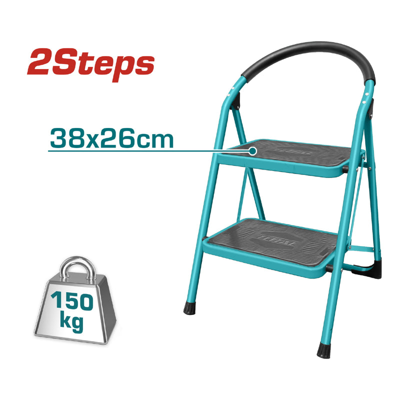Escalera de 2 peldaños metálica TOTAL TOOLS