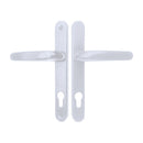 Par de manillas CC 66mm para cilindro europeo y cerradura. Para cerraduras US047 Blanco