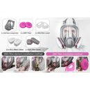 Respirador máscara de gas de rostro completo reutilizable 17 en 1 Pintura, vapores organicos, fumigacion, fundicion etc