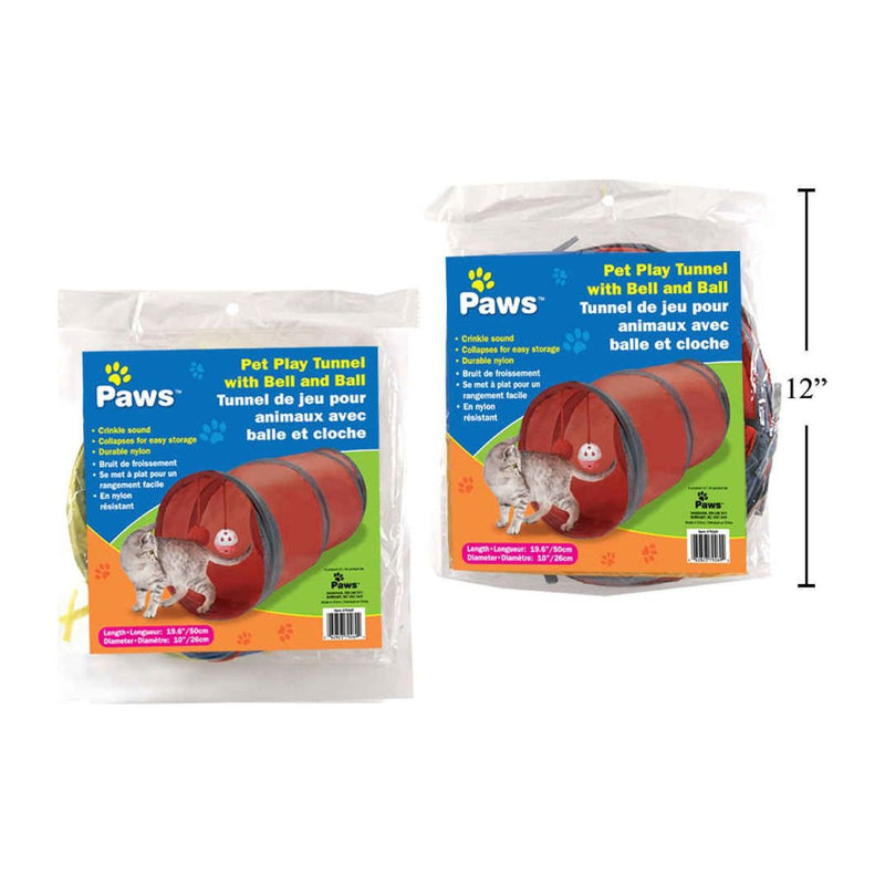 Túnel de juego de mascotas  (9.75 "x19.5")  (1pza) (Viene en colores variados al azar)