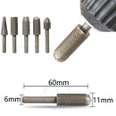 Juego 5 Fresas Limas rotativas HSS de vastago 6 mm. Para MotorTool, Dremel o Taladro.