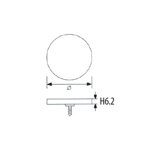 tapitas decorativas  de 25 mm.(solida) Brillante ( se vende por unidad)
