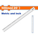 Regla de Acero de 20" Mide metros y pulgadas.
