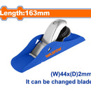 Cepillo de madera de acero. Longitud: 163mm. Cuchilla de 65MN. Ancho de cepillado: 44mm