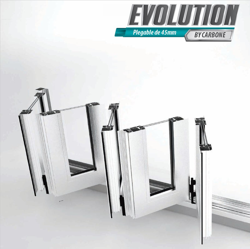 Riel Inferior de sobre poner. Sistema Plegable Europa. Color Silver