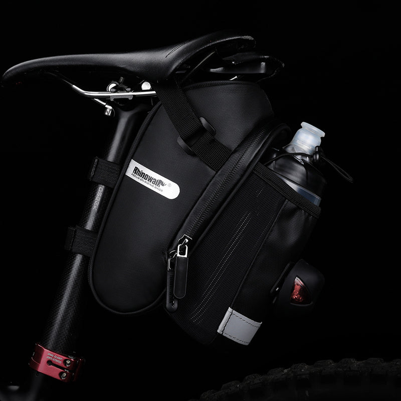 Bolso para Asiento de Bicicleta con porta termo negro Rhinowalk