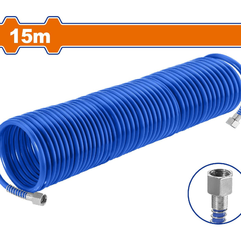 Manguera de aire de 15m. Diámetro 8mm. Solo con conectores roscados.  Para compresor