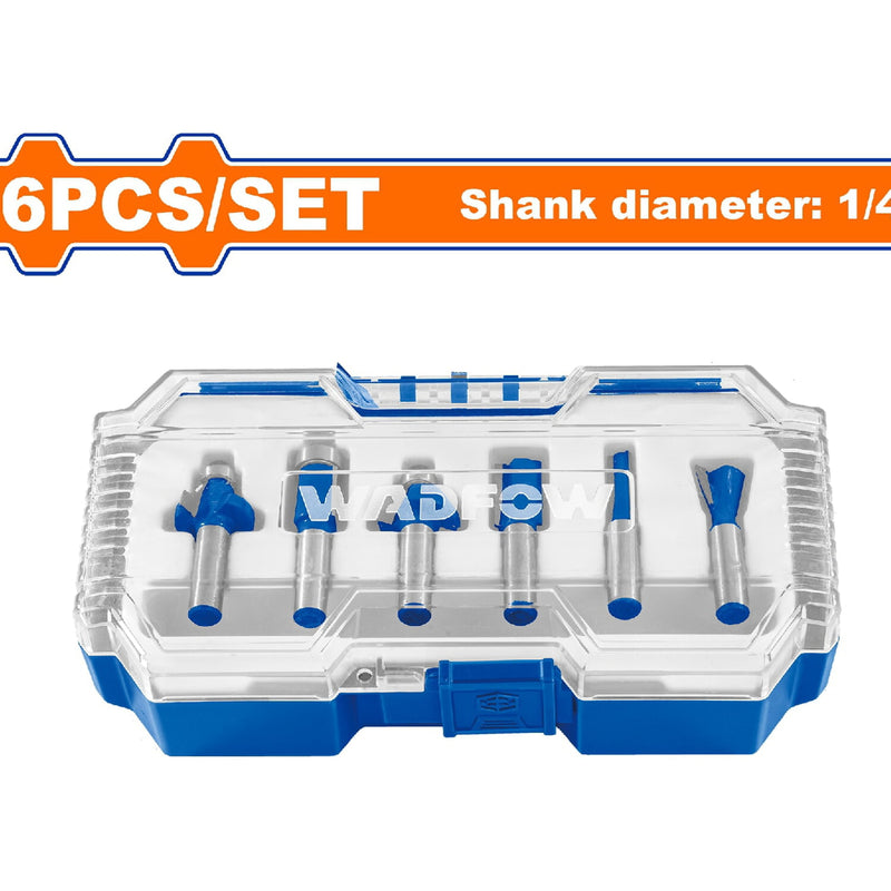 Puntas para router de 1/4". Alta calidad. Caja de 6 piezas.