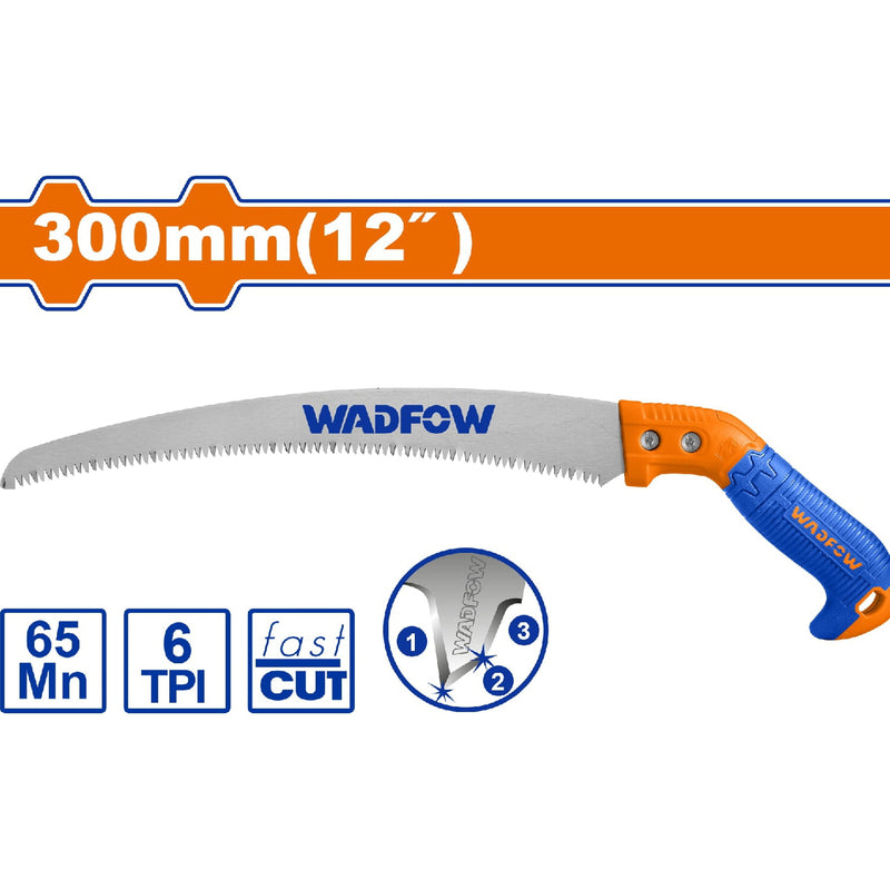 Sierra para podar 12" 65Mn. 7TPI. Dientes triples rectificados de precisión.