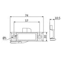 Cierre sencillo de ventana o puerta de aluminio. Incluye recibirdor. Acabado color silver.