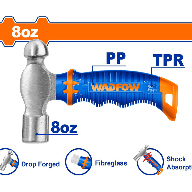 Martillo de Bola 8oz/220g. Tratamiento térmico. Acero al carbono