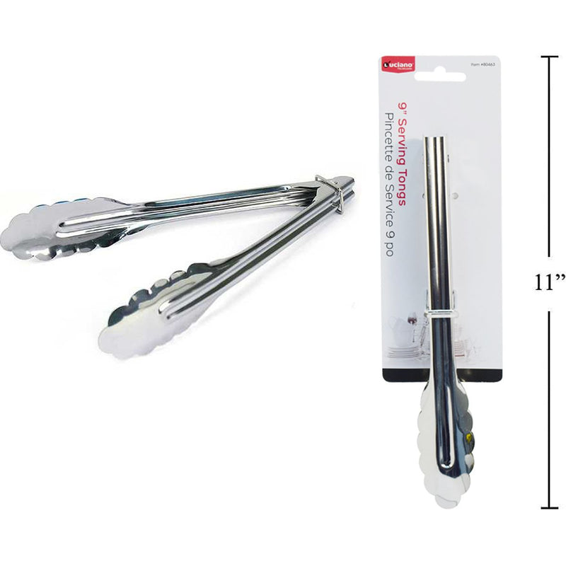 Pinzas de cocina para servir de metal Luciano de 9 "