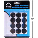 Preventores antideslizamiento de muebles de 12 piezas, 1 "de diámetro, caucho
