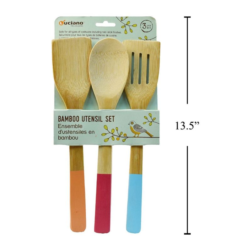 Juego de Utensilios De Cocina. de bambú de 3 piezas Luciano