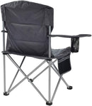 Silla plegable color gris de 50cm x 99cm x 99cm con cooler y portavasos